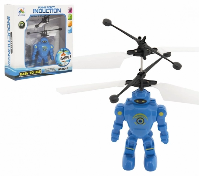 Létající robot reagující na pohyb ruky