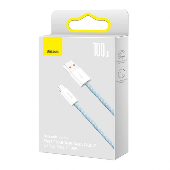 Kabel USB na USB-C Baseus Dynamic Series 100W 2 m modrý