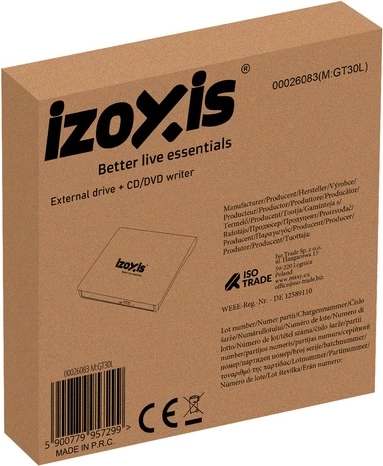 Externí DVD/CD mechanika a vypalovačka IZOXIS