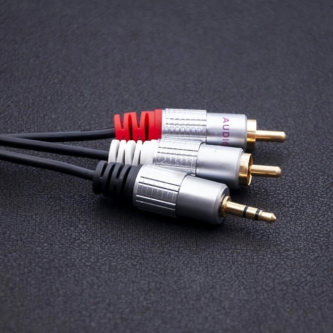 Kabel 2xRCA / Mini Jack 3,5 mm | 3 m | černý