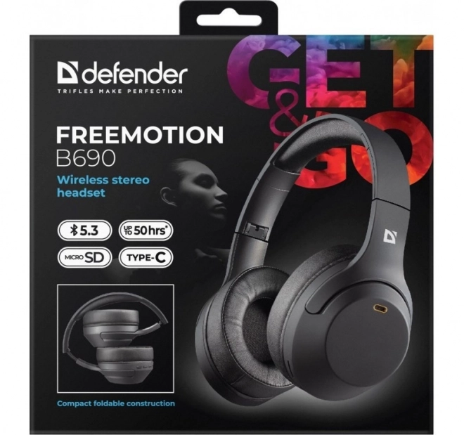 Bezdrátová sluchátka do uší FREEMOTION B690 černá