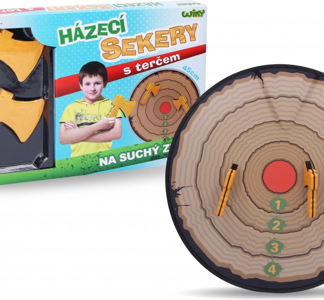 Házecí sekery pro děti s terčem 45 cm