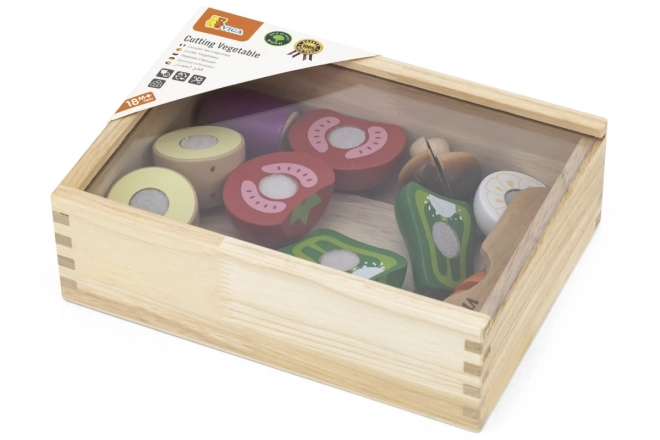 Dřevěná krájecí sada - zelenina pro děti