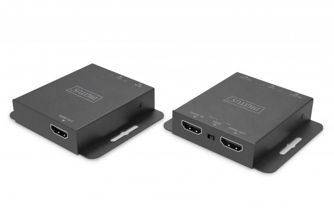 HDMI 4K 30Hz 70m extender/rozšiřovač přes kroucenou dvojlinku Cat.5e/6/7/8 HDCP 1.4 EDID IR PoC, sada