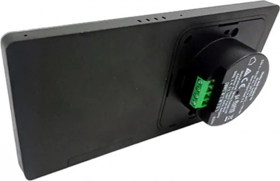 Duální ovládací panel Shelly Wall Display X2 WiFi/Bluetooth (černý) s H&T senzorem