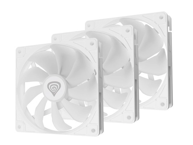 Sada 3 ventilátorů Genesis Oxal 120 ARGB bílý