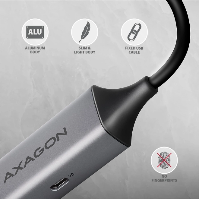 ADE-TXPD Gigabitový ethernetový adaptér, USB-C 3.2 Gen 1, automatická instalace, Asix AX8817, PD 100W
