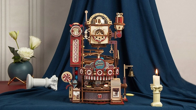 RoboTime 3D skládačka kuličkové dráhy Továrna na čokoládu