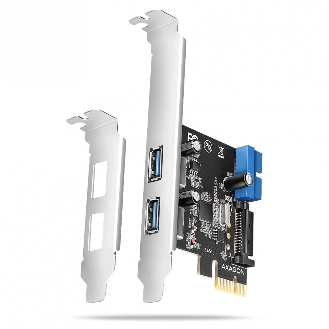 PCEU-232RS PCIe 2+2x port USB 3.2 GEN 1, UASP, SP & LP 15-pinový SATA napájecí řadič