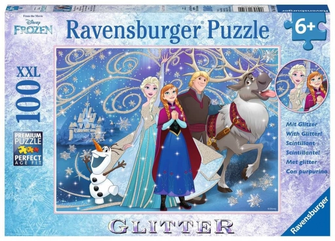 Puzzle XXL 100 ks Ledové království Třpytivý sníh