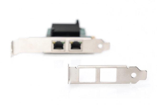 Síťová karta PCI Express 2x RJ45 Gigabit 10/100/1000Mbps s nízkým profilem
