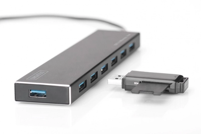 USB 3.0 hub 7portový, hliníkový