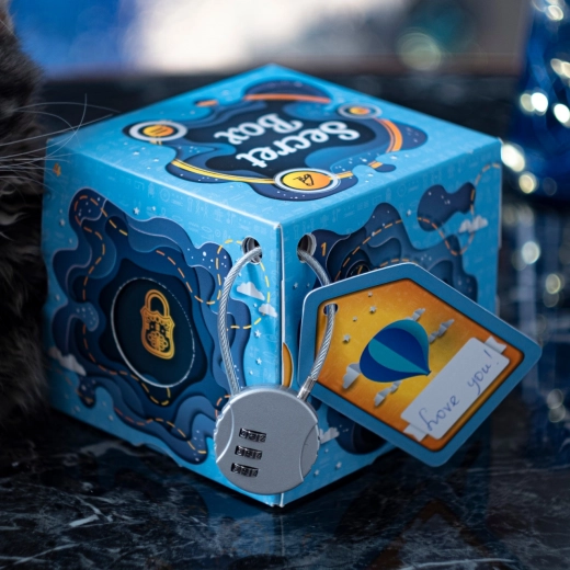 Uzamykatelná tajemná krabička s nastavitelným kódem