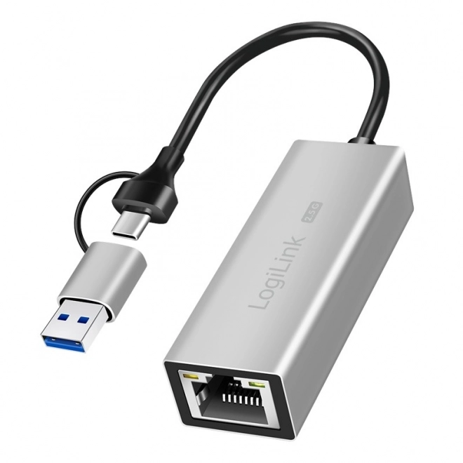 Adaptér USB-A/-C na 2,5G Ethernet šedý