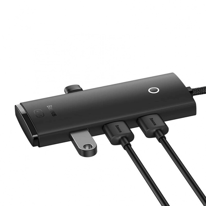 Rozbočovač 4v1 Baseus Lite Series USB na 4x USB 3.0, 1 m (černý)