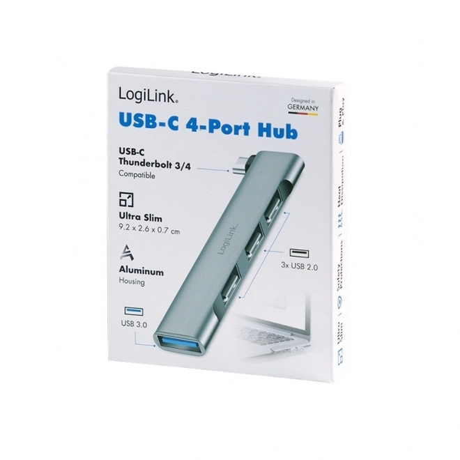 Elegantní USB-C HUB s 1x USB-A 3.0 a 3x USB-A 2.0
