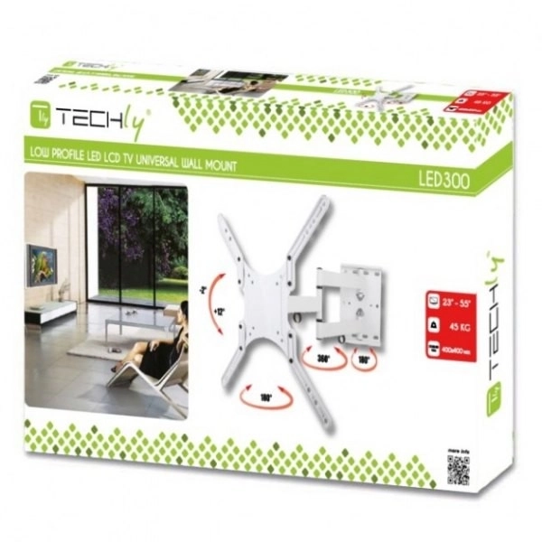 Nástěnný držák LCD/LED 23-55" nastavitelný bílý