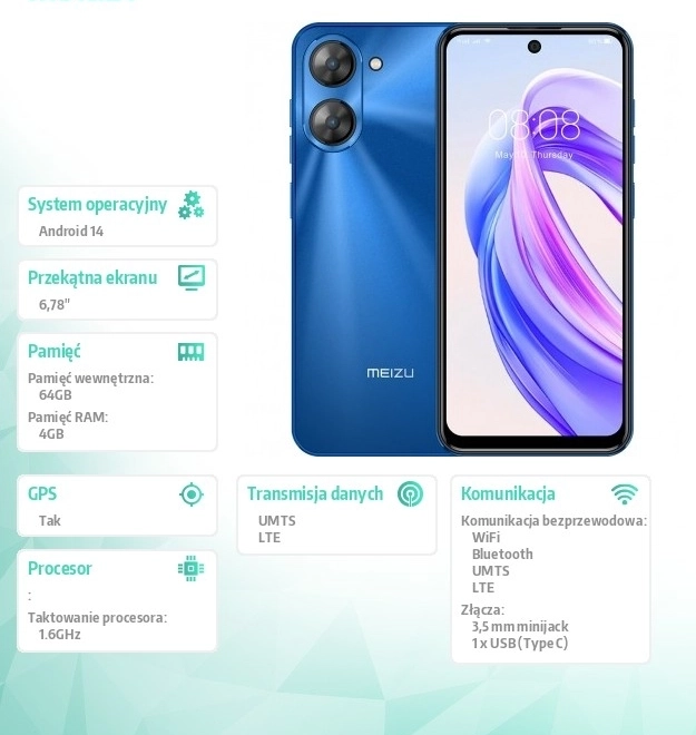 Meizu mBlu 21 chytrý telefon s moderním designem