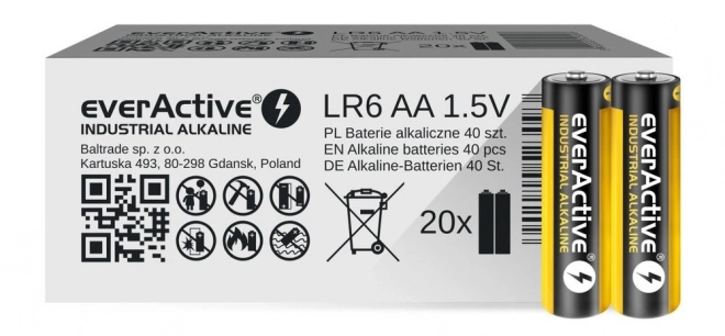 Alkalické baterie AA LR6 40 ks