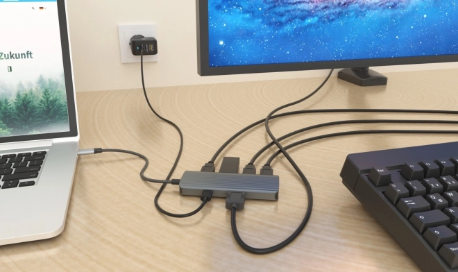 USB-C dokovací stanice 6v1 s HDMI a PD