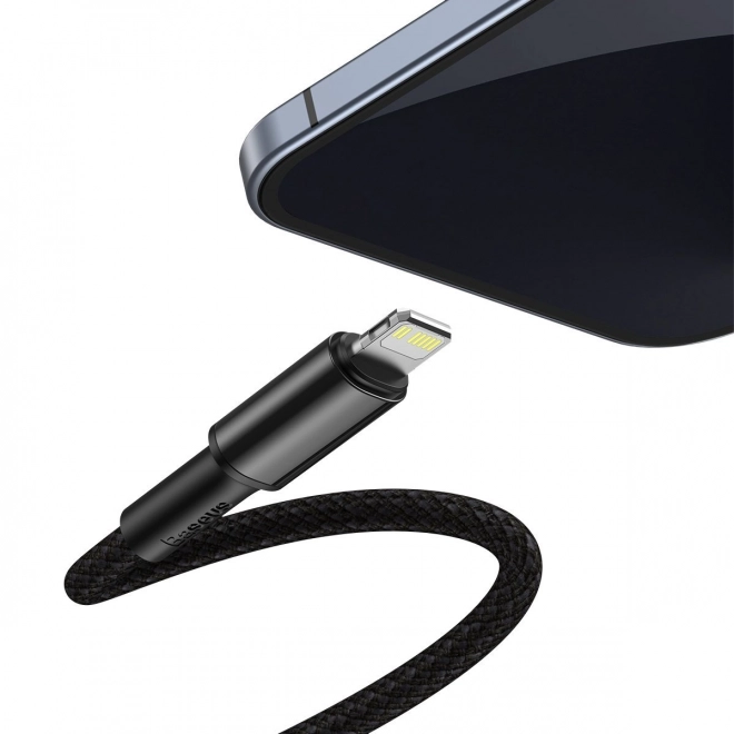 Baseus High Density Braided Cable Type-C to Lightning, PD, 20W, černý – 1 m