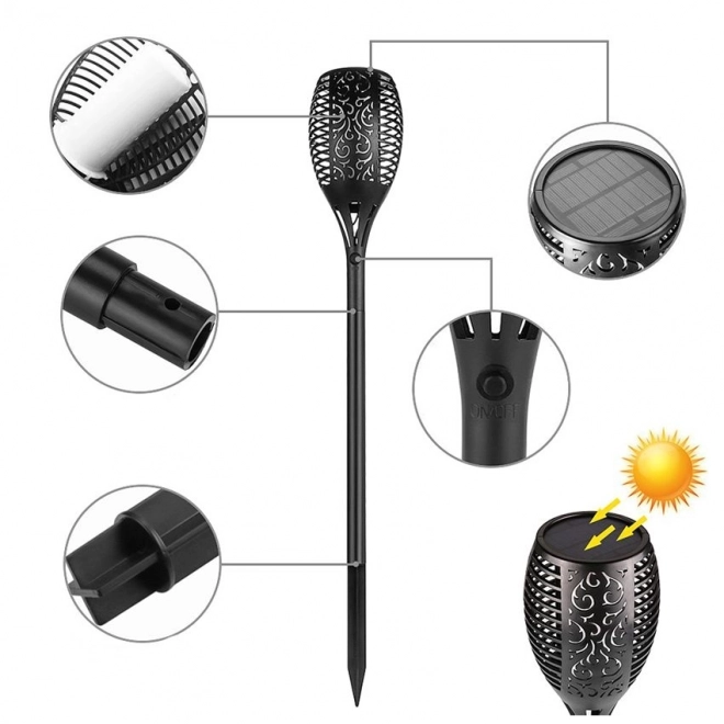 Dekorativní solární lampa LED pro zahradu