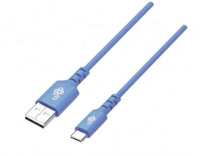 Kabel USB-USB C 1m silikonový modrý kabel Quick Charge