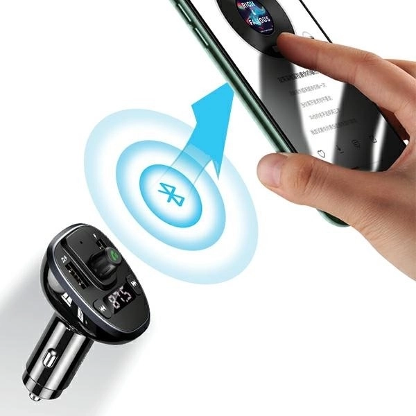 Hands-free sada do auta C21 s FM vysílačem MP3 Bluetooth 2xUSB 3,4A
