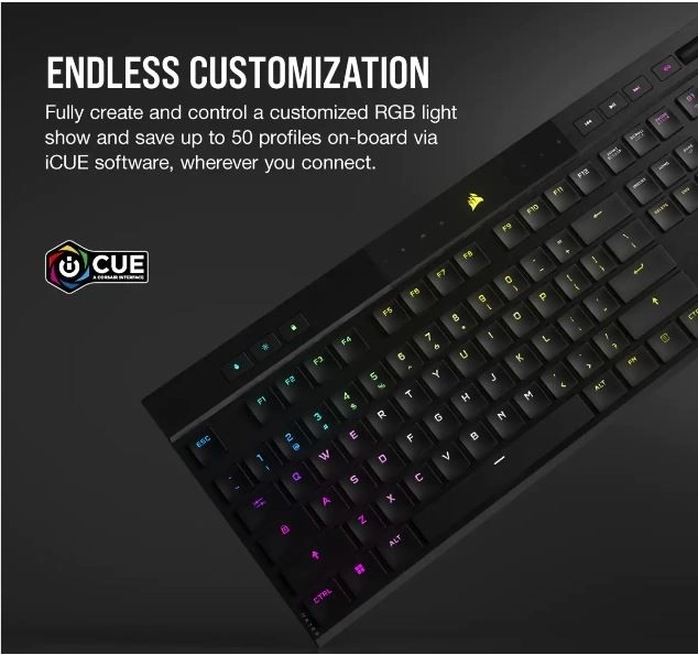 K100 RGB Air Wireless Ultra Thin Cherry MX Keyboard