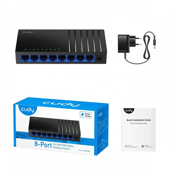 Gigabitový přepínač Cudy GS108D 8 portů