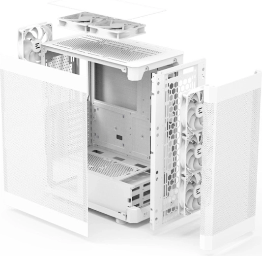 Šest předinstalovaných 120mm ventilátorů