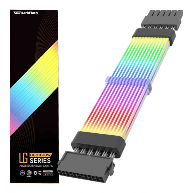 Prodlužovací kabel Darkflash 24PIN ARGB černý
