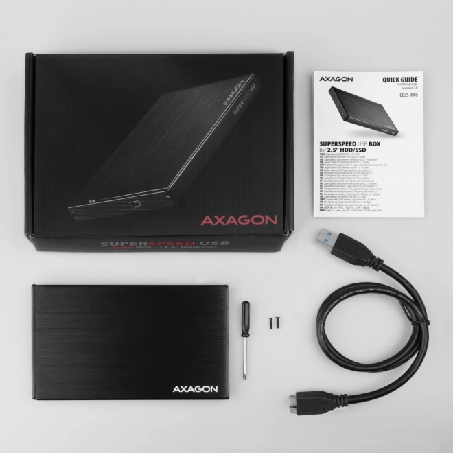 EE25-XA6 Hliníkový externí kryt, USB 3.2 GEN 1 SATA 6G 2,5"