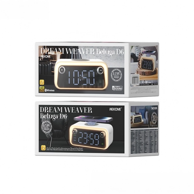 Multifunkční bezdrátový reproduktor / FM rádio s indukčním nabíjením 15W MagSafe