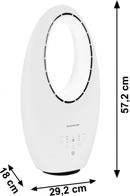 Stojanový ventilátor bez lopatek s LED osvětlením 60W