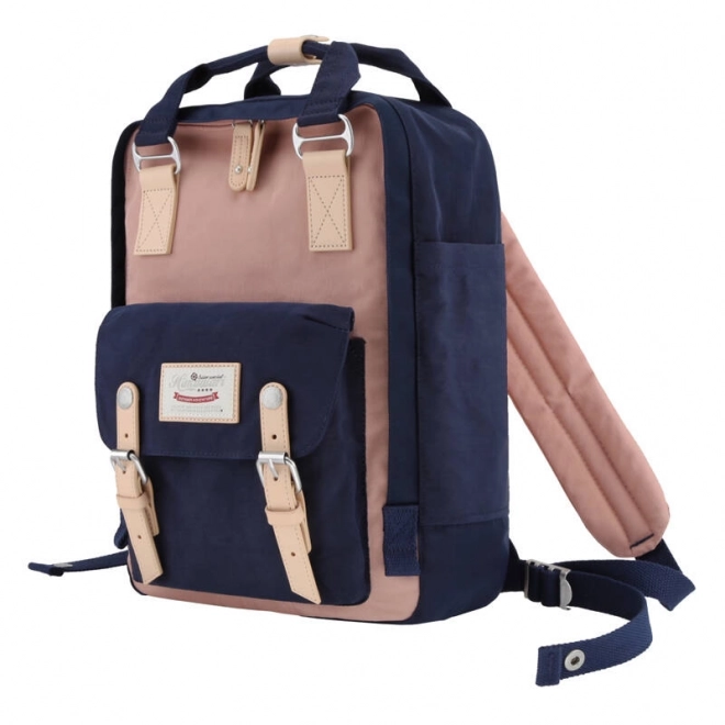 Batoh na notebook Himawari 188L 14'' (tmavě modrá a růžová)
