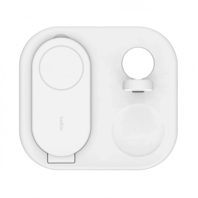 BOOSTCHARGE magnetická nabíjecí kolébka 3v1 Qi2 15W bílá skládací