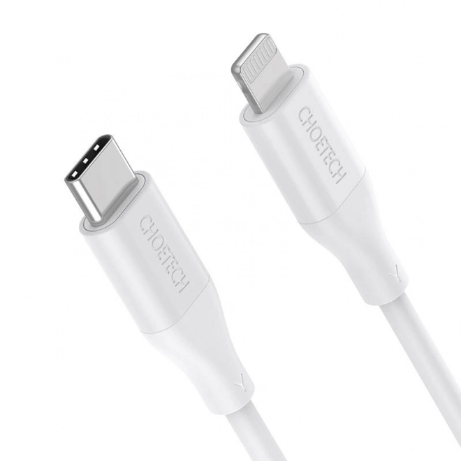 nabíjecí a datový kabel CHOETECH USB‑C na Lightning 1,2 m, PD 18/30 W, bílý