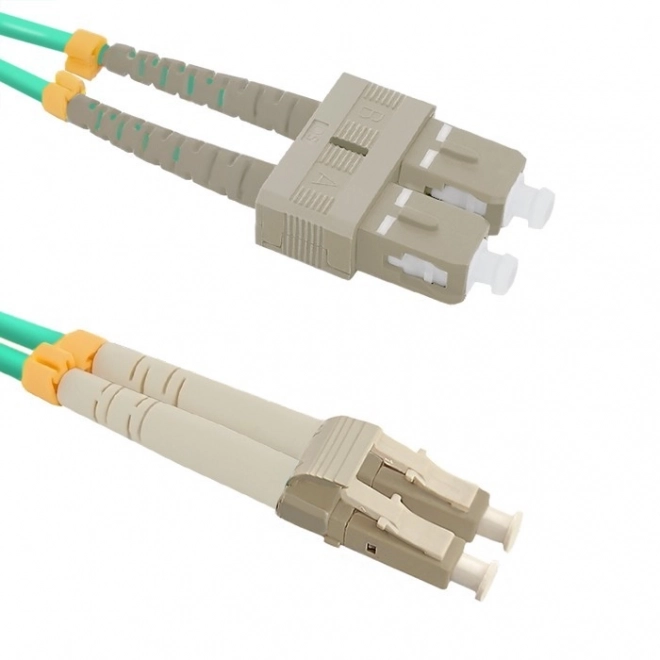 Patchcord optický LC/UPC-SC/UPC multimód OM4 1m