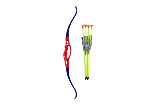 Luk+4 šípy s přísavkami plast 57cm na kartě