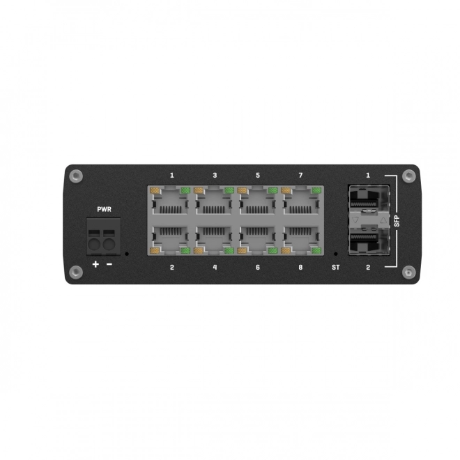 Průmyslový spravovatelný přepínač TSW212 s 2x SFP a 8x GbE L2/L3