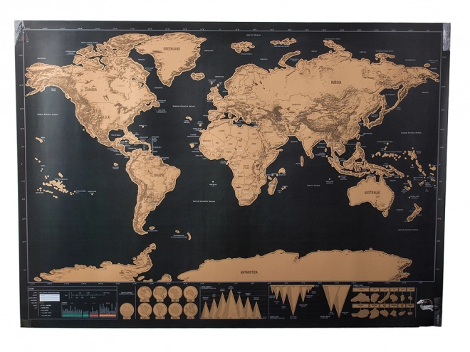 Velká stírací mapa světa 82 x 59 cm