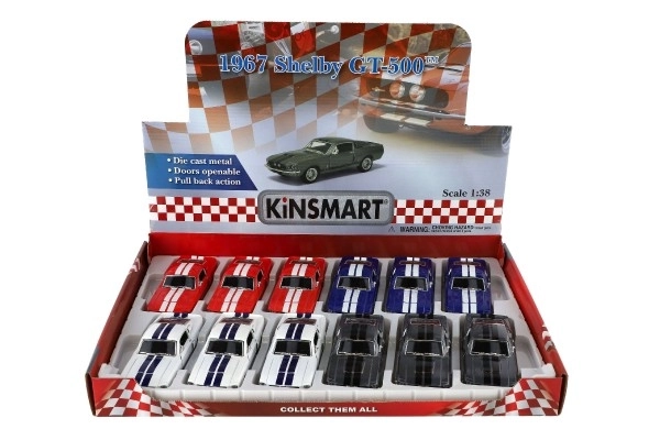 Auto Kinsmart Shelby GT-500 kov/plast 13cm na zpětné natažení
