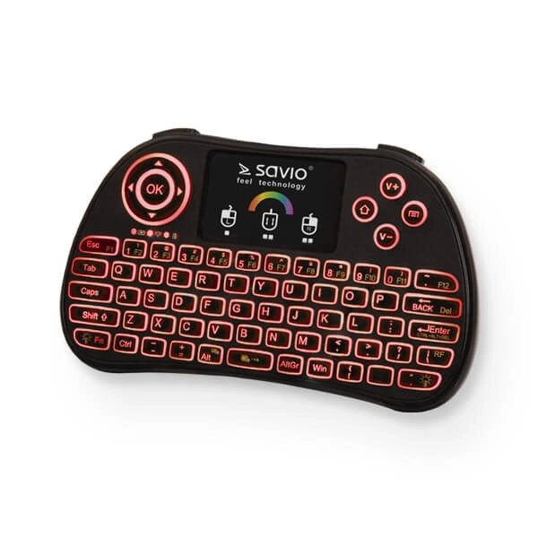 Podsvícená mini bezdrátová klávesnice RGB TV Box, Smart TV, konzole, PC, KW-03