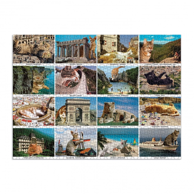 Galison puzzle kočky na prázdninách 1500 dílků
