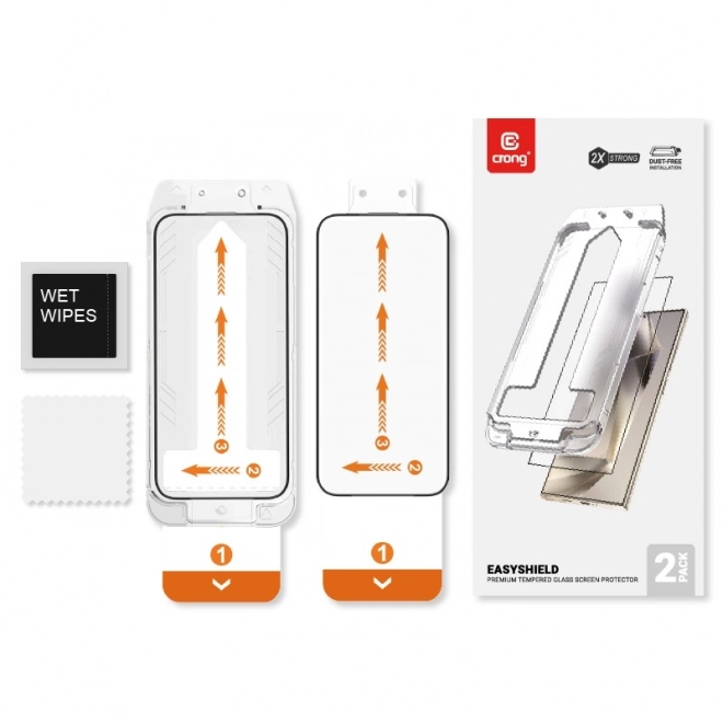 Tvrzené sklo Crong EasyShield 2-Pack - Samsung Galaxy S25+/S24+