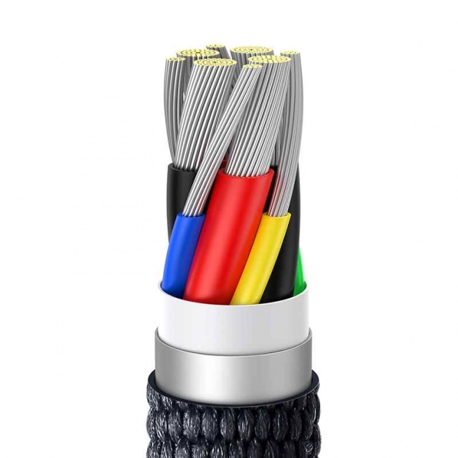 Baseus Crystal Shine kabel USB-C na USB-C, 100W, 1,2 m – Černý