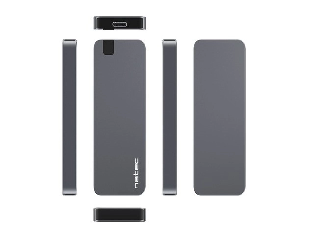 Hliníkový externí box pro SSD M.2 NVMe NATEC rhino s USB‑C 3.2 gen 2 (10 Gb/s)