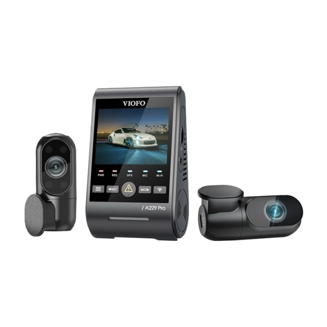 Videorekordér pro automobily VIOFO A229 PRO 3CH s 4K, 2K a 1080P rozlišením