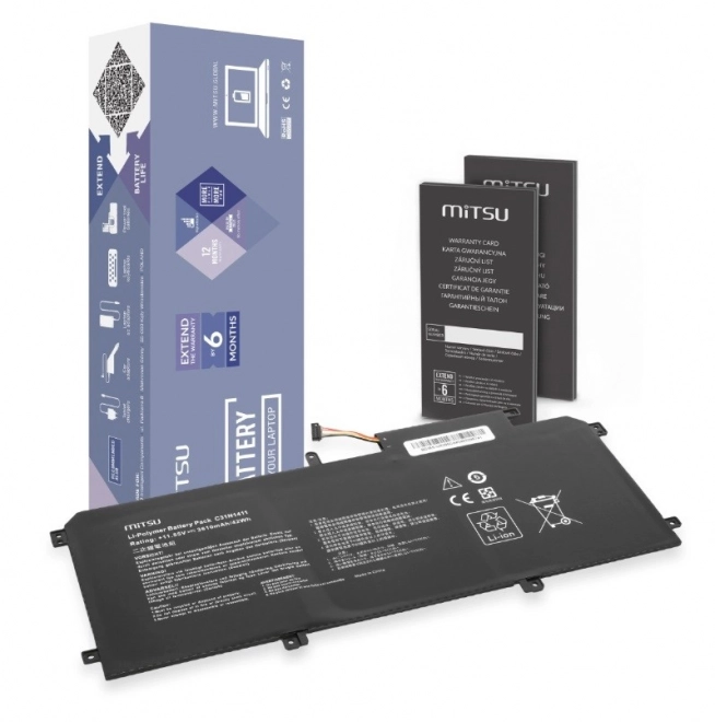 Baterie MITSU pro Asus Zenbook UX305 a další modely